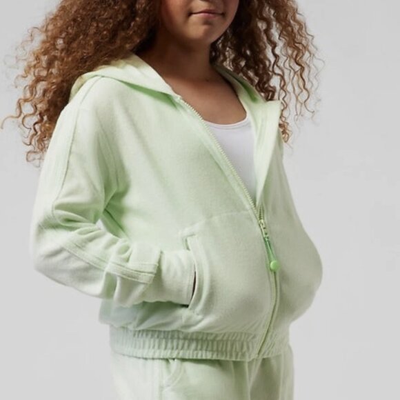 Athleta Other - Athleta Girl Mint Sand & Surf Full Zip Terry Cotton Hoodie Jacket